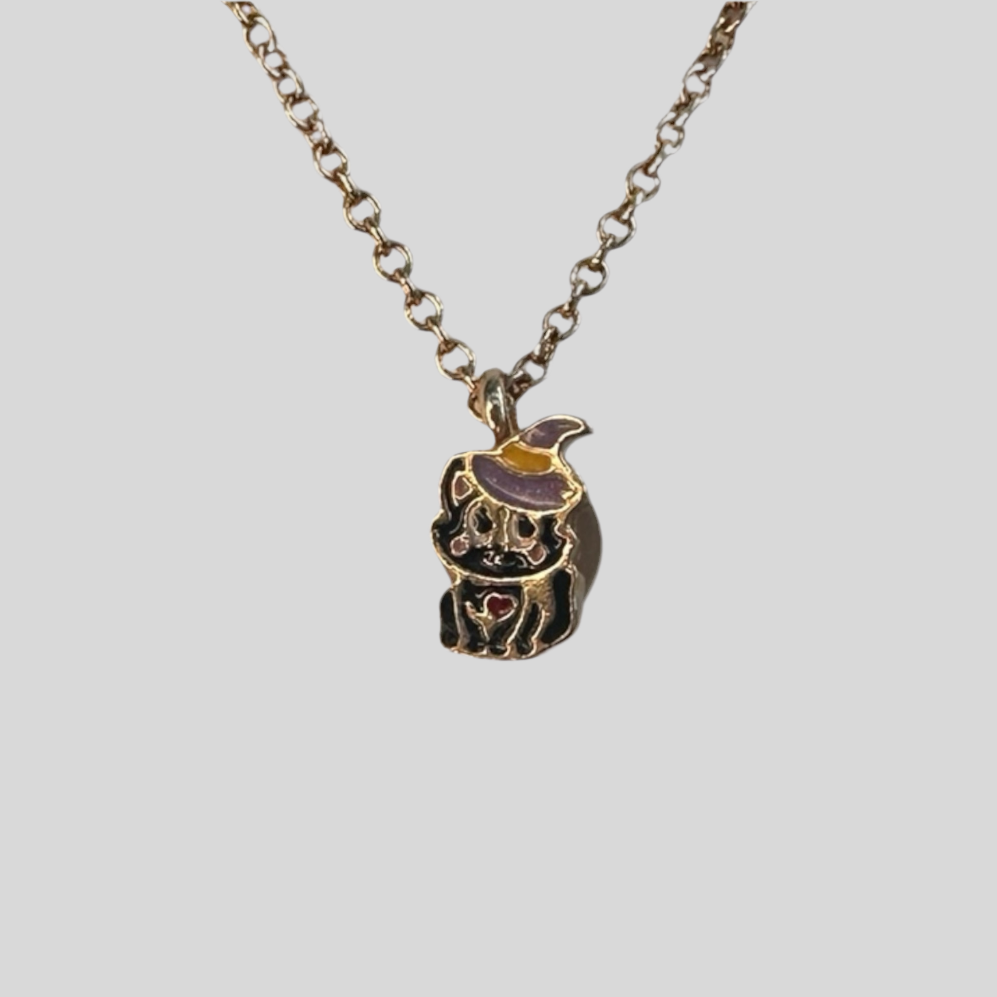 Witch Cat adjustable necklace