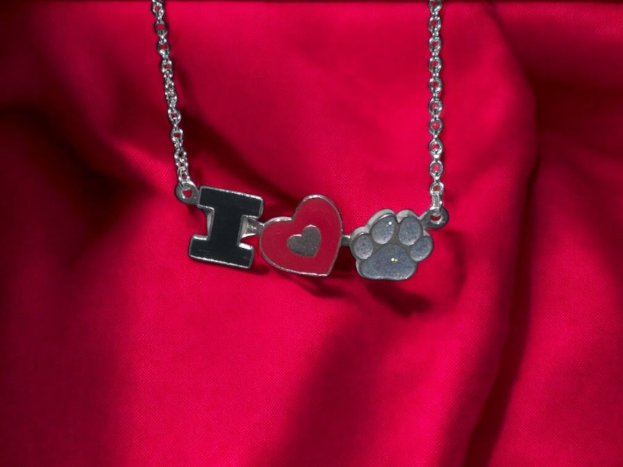 I Love My Dog necklace