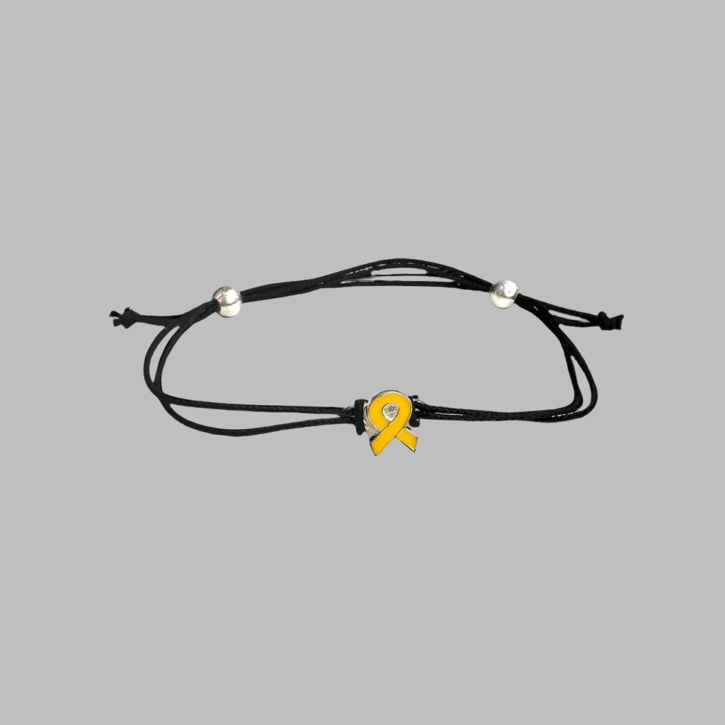 Childhood, cancer, awareness cord bracelet