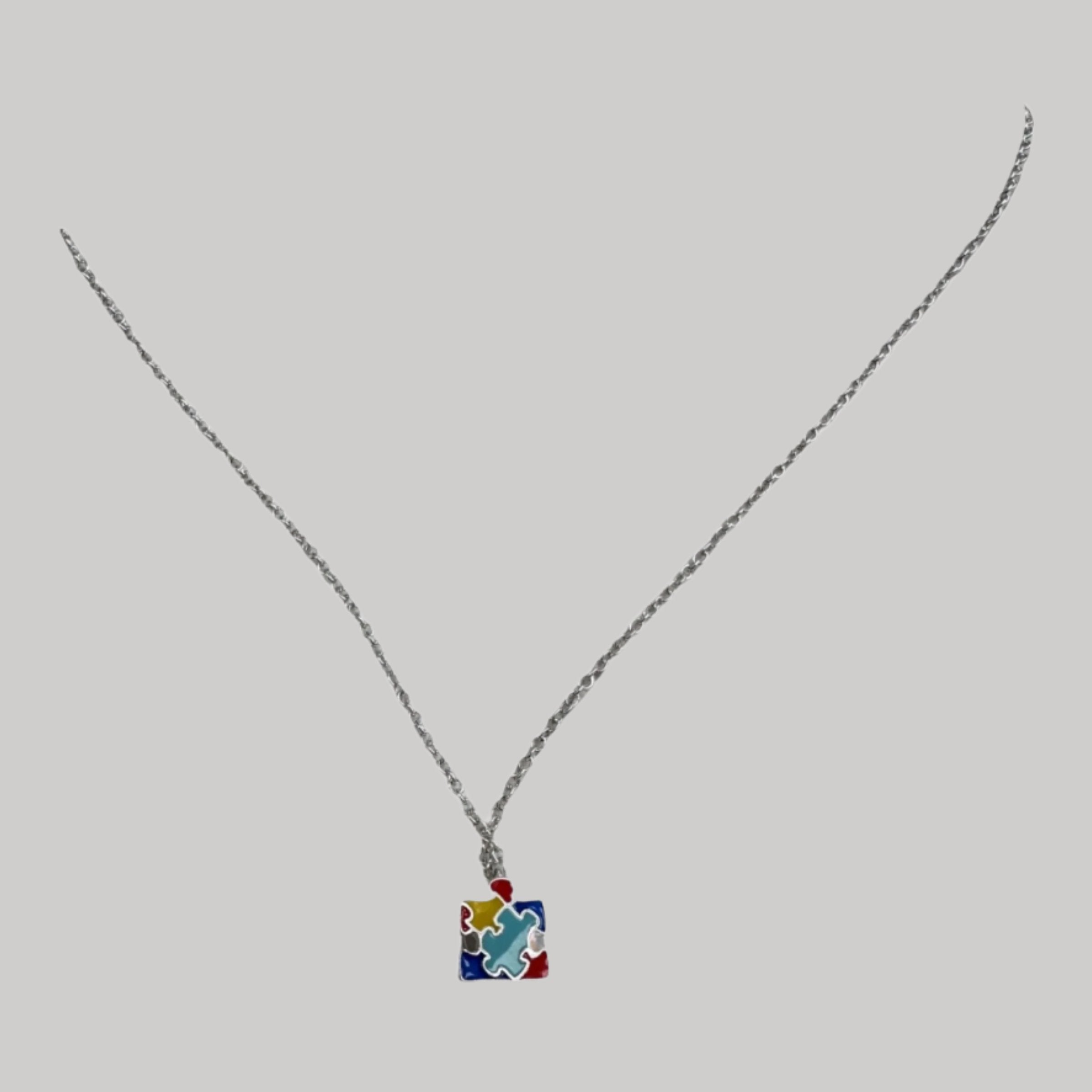 Autism Puzzle Necklace