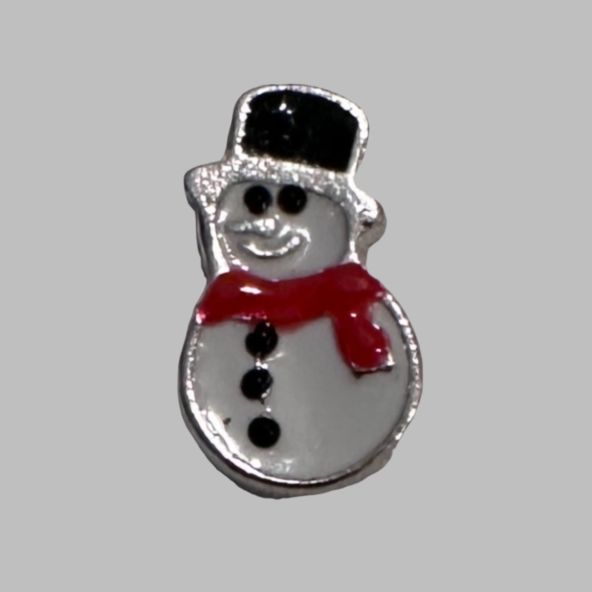 Snowman Sterling, silver Pop Charm